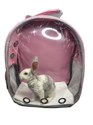 MOCHILA TRANSPORTADORA PARA MASCOTAS COLOR ROSADO