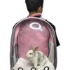 MOCHILA TRANSPORTADORA PARA MASCOTAS COLOR ROSADO